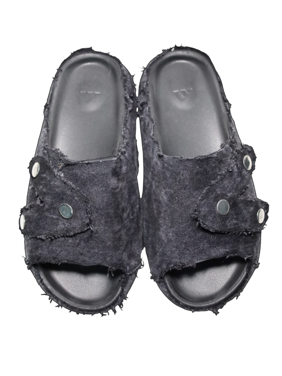 1/1 #Λ YZY BLACK DENIM SLIDES (10US)