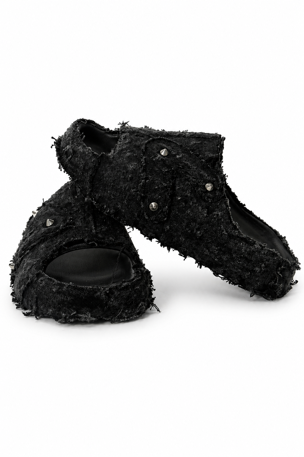 (12US) Altered #Λ006 YZY Black Denim Slides