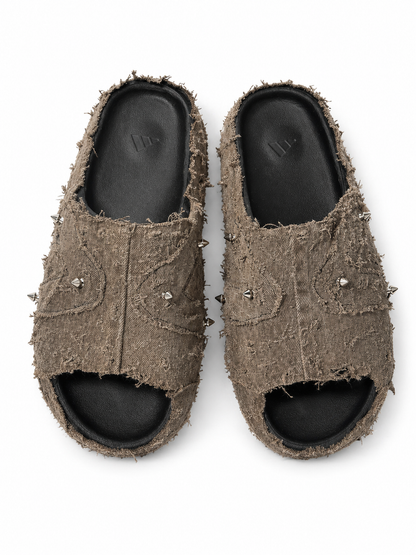 (11US) Altered #Λ001 YZY Onyx Denim Slides