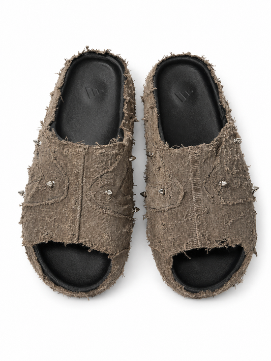 (11US) Altered #Λ001 YZY Onyx Denim Slides