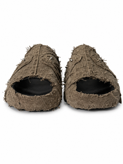 (11US) Altered #Λ001 YZY Onyx Denim Slides