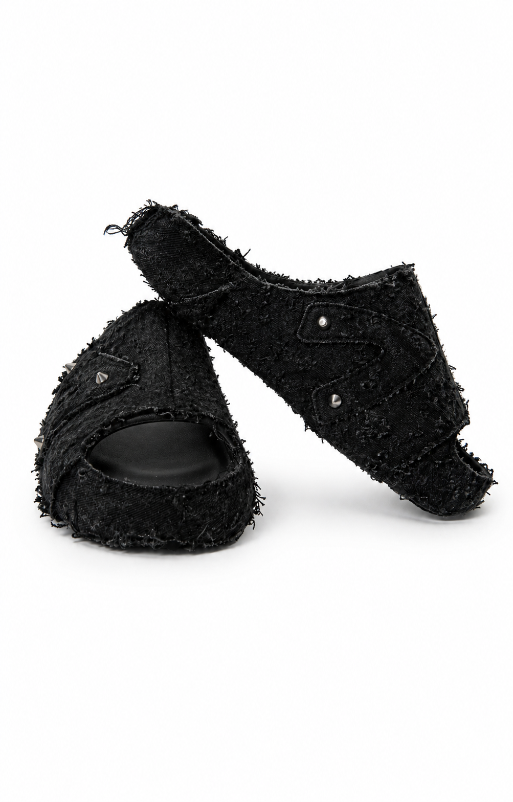 (12US) Altered  #Λ006 YZY Black Denim Slides