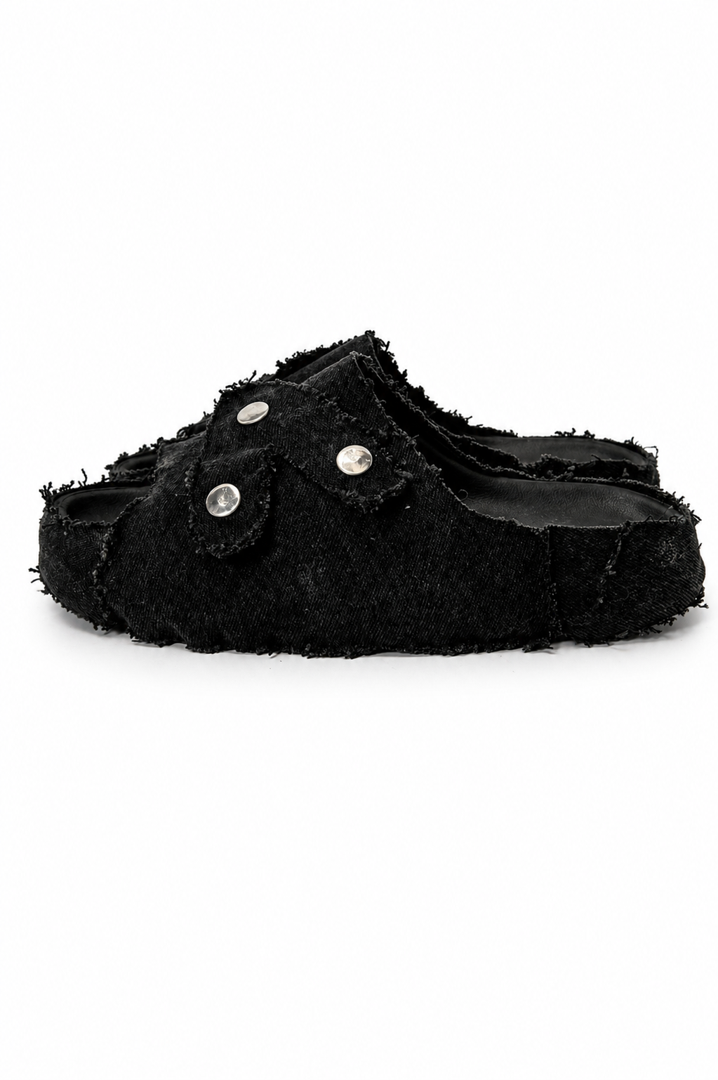 (10US) Altered #Λ004 YZY Black Denim Slides