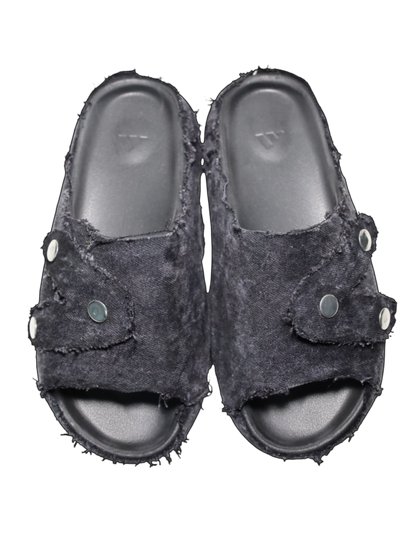 1/1 #Λ YZY BLACK DENIM SLIDES (10US)