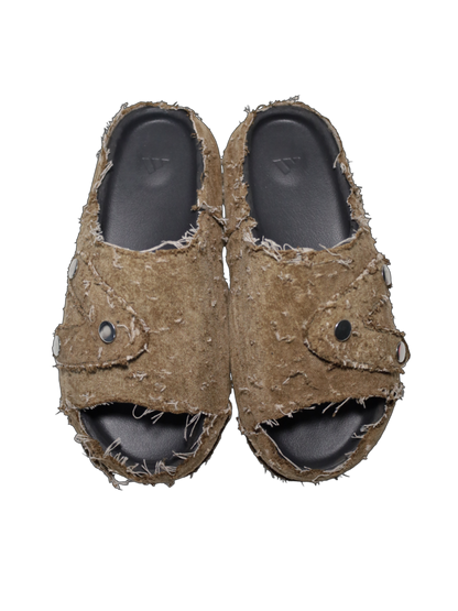 1/1 #Λ YZY BEIGE DENIM SLIDES (11US)