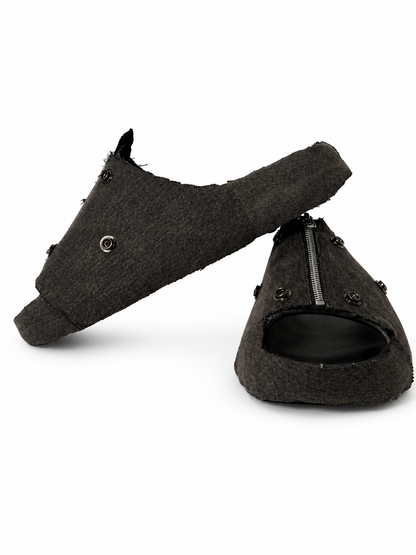 (12US) Altered #Λ007 YZY Marron Denim Slides