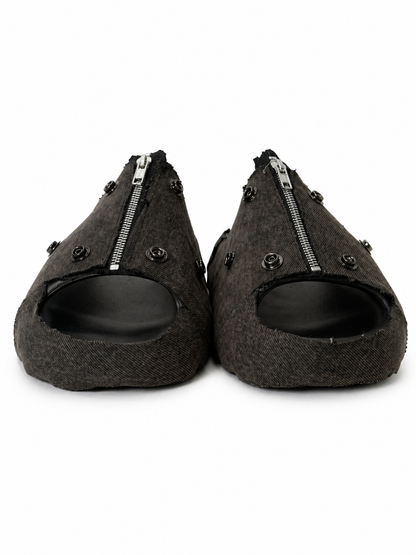 (12US) Altered #Λ007 YZY Marron Denim Slides
