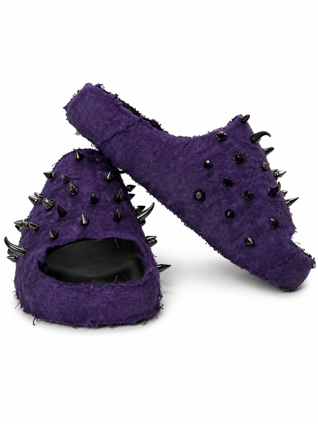(10US) Altered #Λ009 YZY Purp Denim Slides