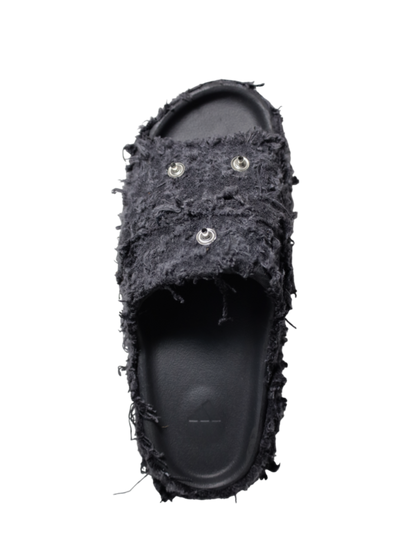 1/1 #Λ YZY BLACK DENIM SLIDES (13US)