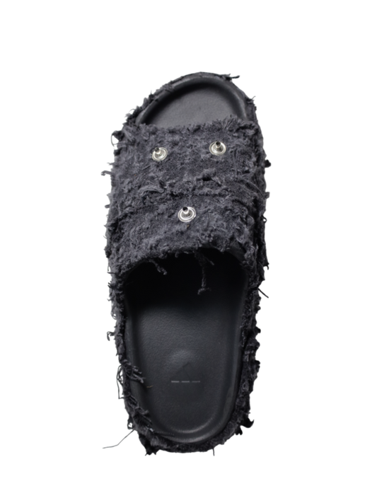 1/1 #Λ YZY BLACK DENIM SLIDES (13US)