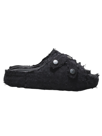 1/1 #Λ YZY BLACK DENIM SLIDES (10US)