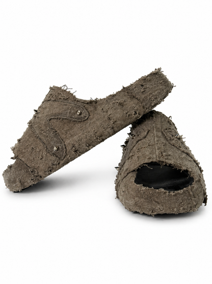 (11US) Altered #Λ001 YZY Onyx Denim Slides