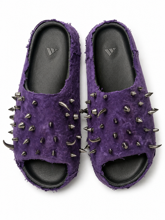 (10US) Altered #Λ009 YZY Purp Denim Slides