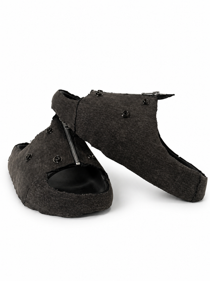 (12US) Altered #Λ007 YZY Marron Denim Slides
