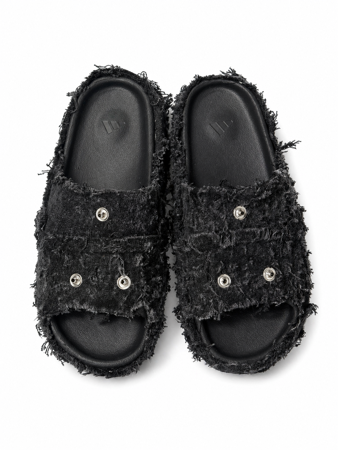 (13US) Altered #Λ008 YZY Black Denim Slides