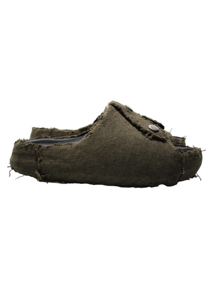 1/1 #Λ YZY ARMY GREEN DENIM SLIDES (10US)